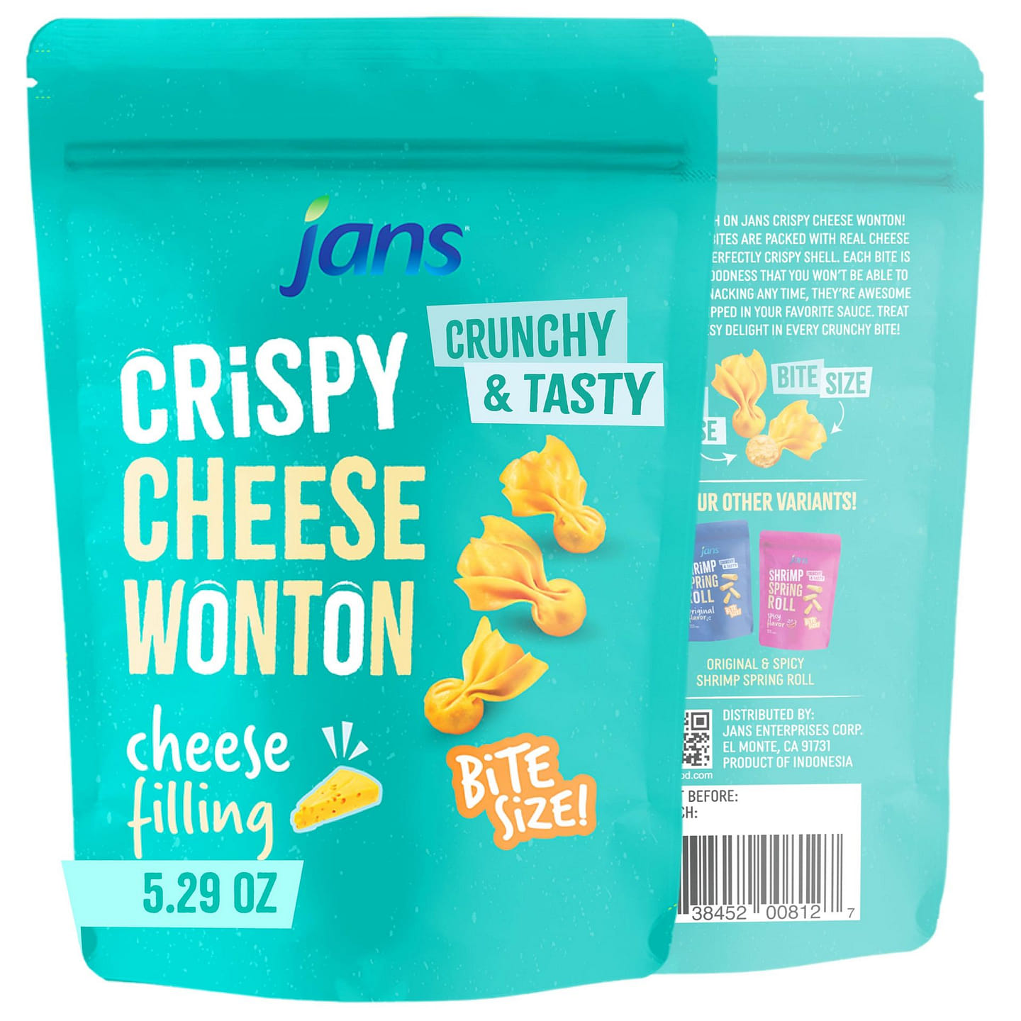 Jans Crispy Cheese Wonton Chips 5.29 oz Pack of 1 5.29 oz