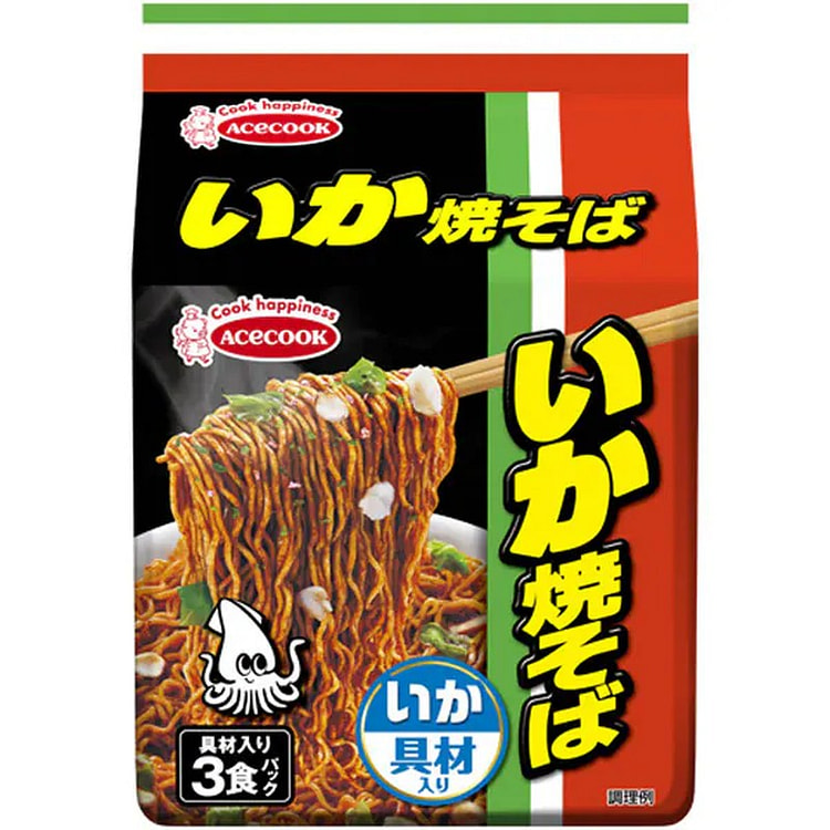 Acecook Squid Fried Noodles 3-Pack