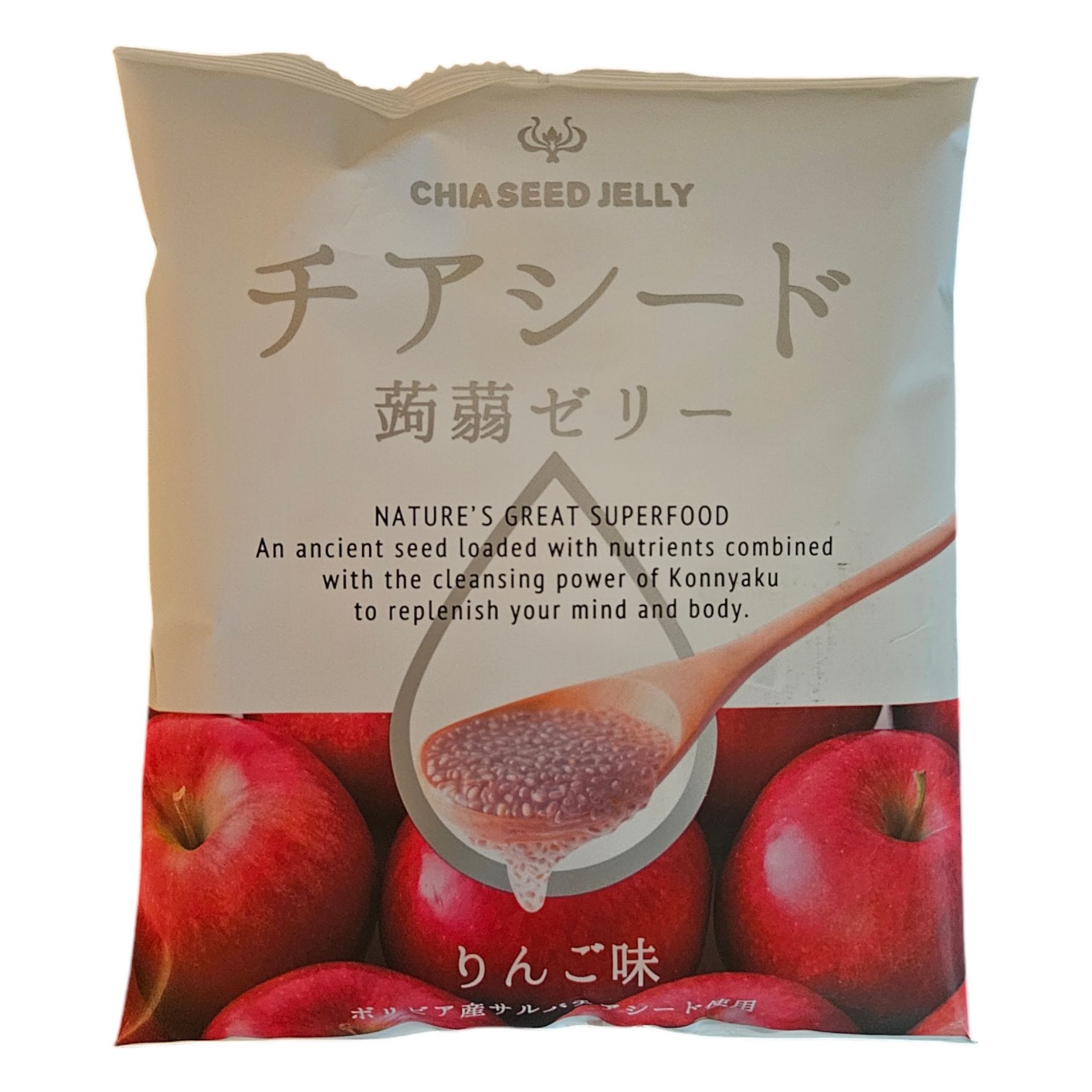Wakasho Chia Seed Konnyaku Jelly - Apple Flavor 6.1 온스