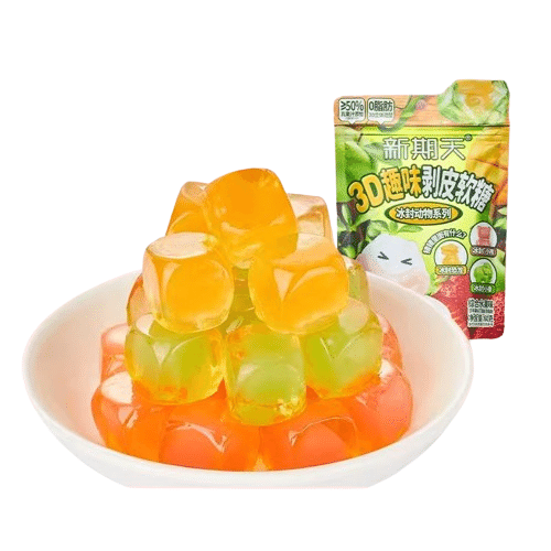 New Period Days 3D Peeling Gummy Candy 60g/bag Fun Fruit Candy Leisure Snacks 60 g