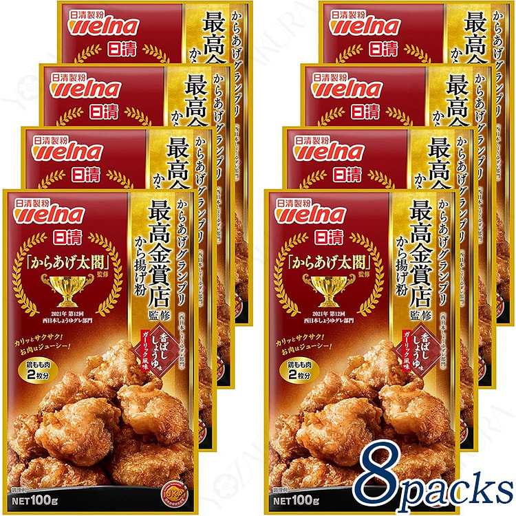日清 炸鸡粉 酱油蒜香味 100克 × 8包
