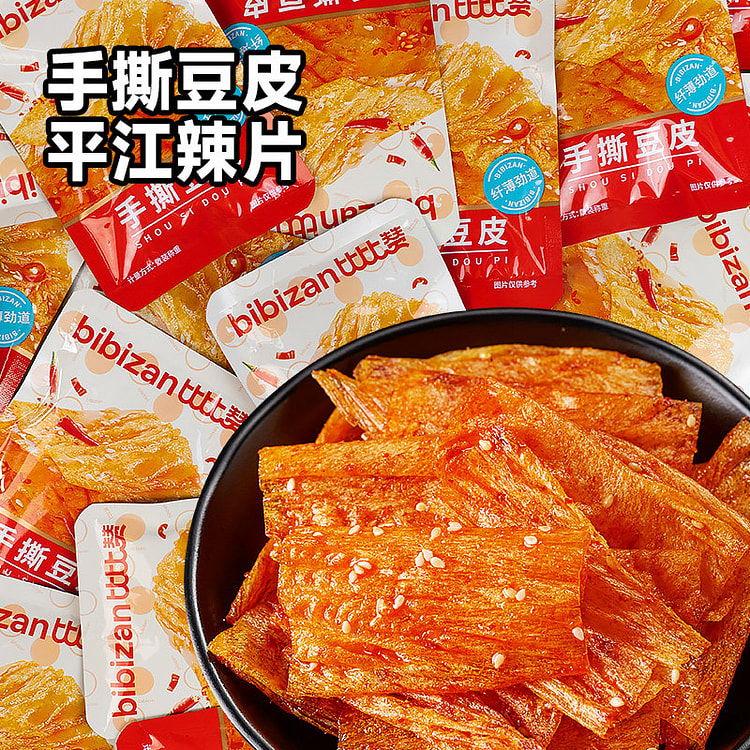 比比赞手撕豆皮10包*1袋 1 包