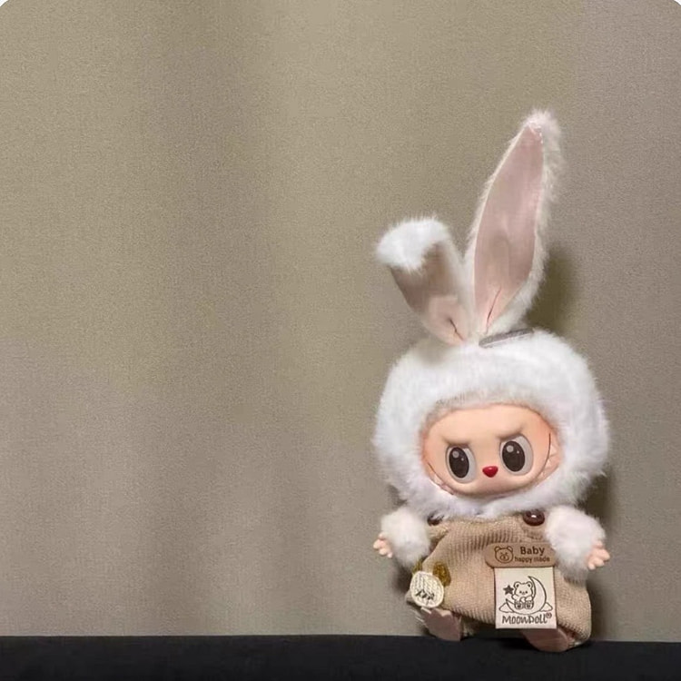 DLabubu Cute White Rabbit - Head Outfit Set