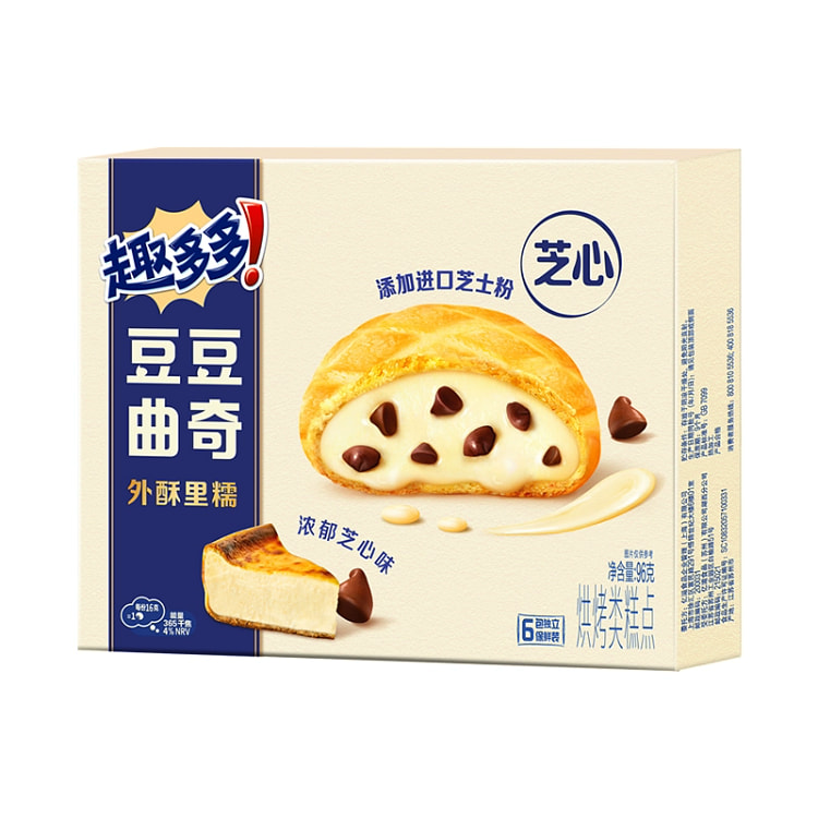 趣多多豆豆爆逗曲奇浓郁芝心味96g*1盒