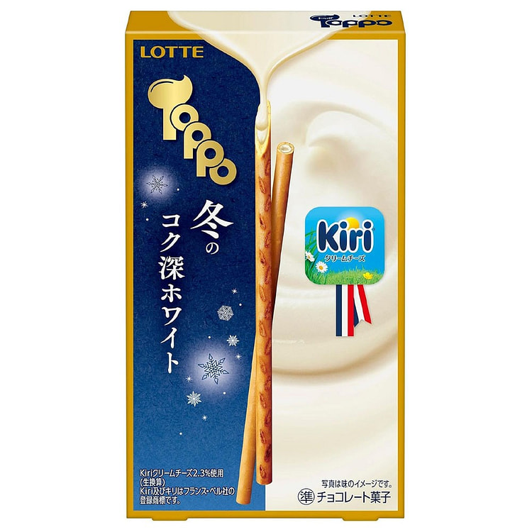 【日本直邮】乐天 Toppo 冬季浓郁白巧克力 曲奇棒2袋