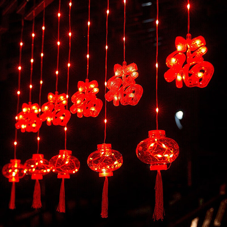 新年装饰彩灯串2026马年装饰春节灯挂家用阳台灯 1 包
