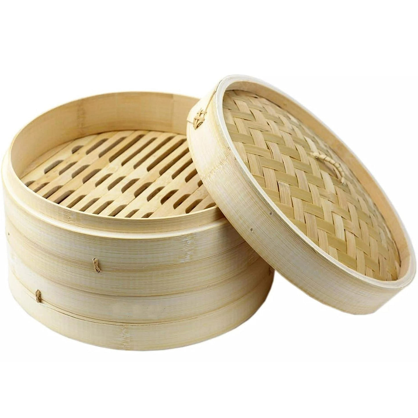 Bamboo Steamer Basket with Lid 6inch – 2 tier 1 each