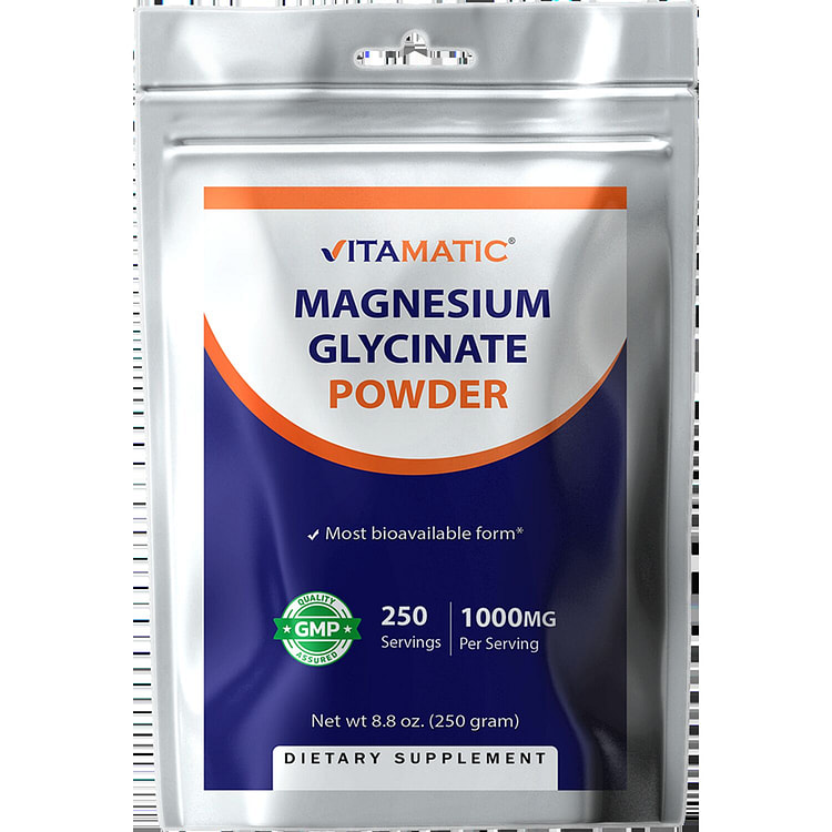 Magnesium Glycinate 250gram Powder - 250 Servings