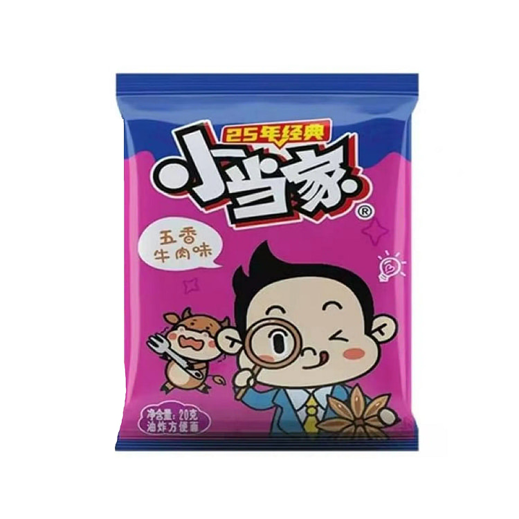 小当家干脆面 童年零食 五香牛肉味 20 克 (min 6)