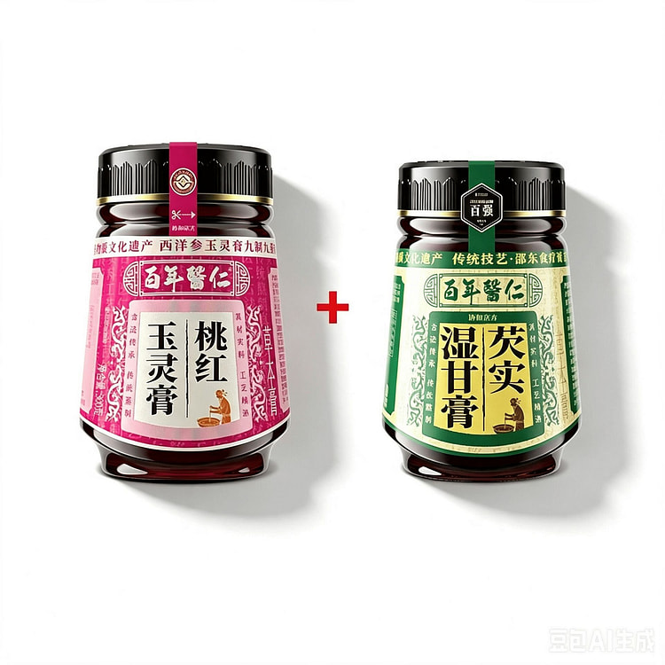 百年翳仁 桃红玉灵膏芡实湿甘膏组合滋补气血调理 1 份