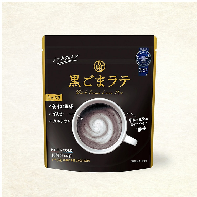 KUKI Black Sesame Latte Decaf Slightly Sweet