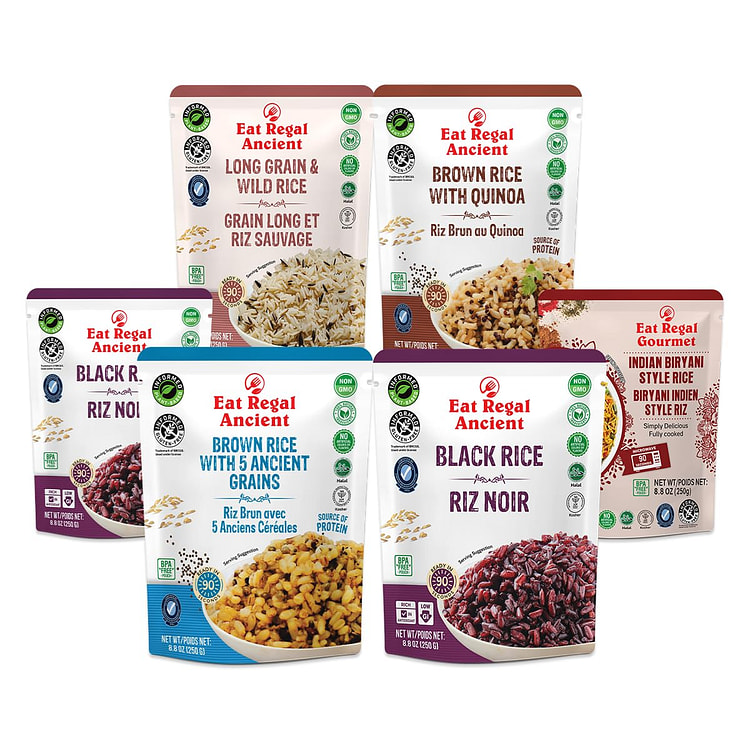 Eat Regal Ready Rice Variety Pack, 6 Pouches 8.8 oz