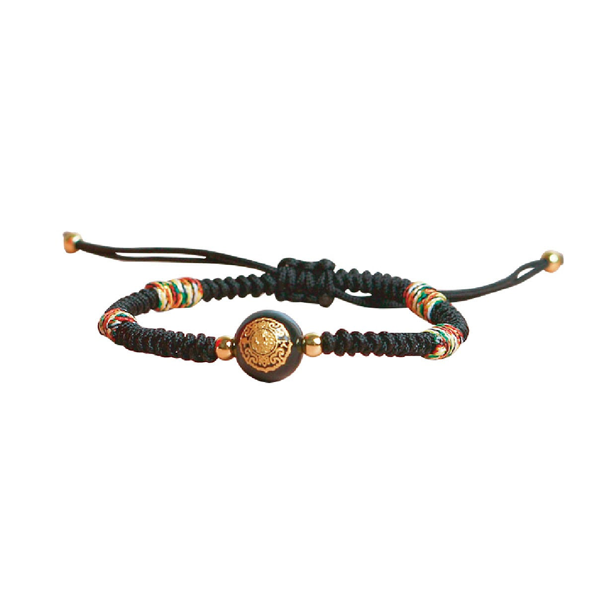 MAZUBUYBUY 5 Color Braided Bracelet (Black) 1pcs 15 グラム