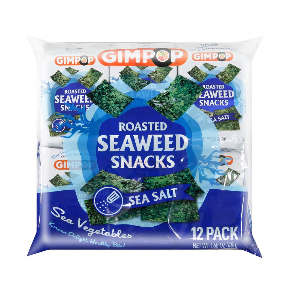 Gim Pop Sea Salt Roasted Seaweed Snacks 12 Pack 1.68 oz