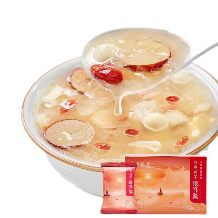 花姐 红枣银耳莲子羹 冲泡即食 古田白木耳汤代餐 15g*6包 90g*1盒