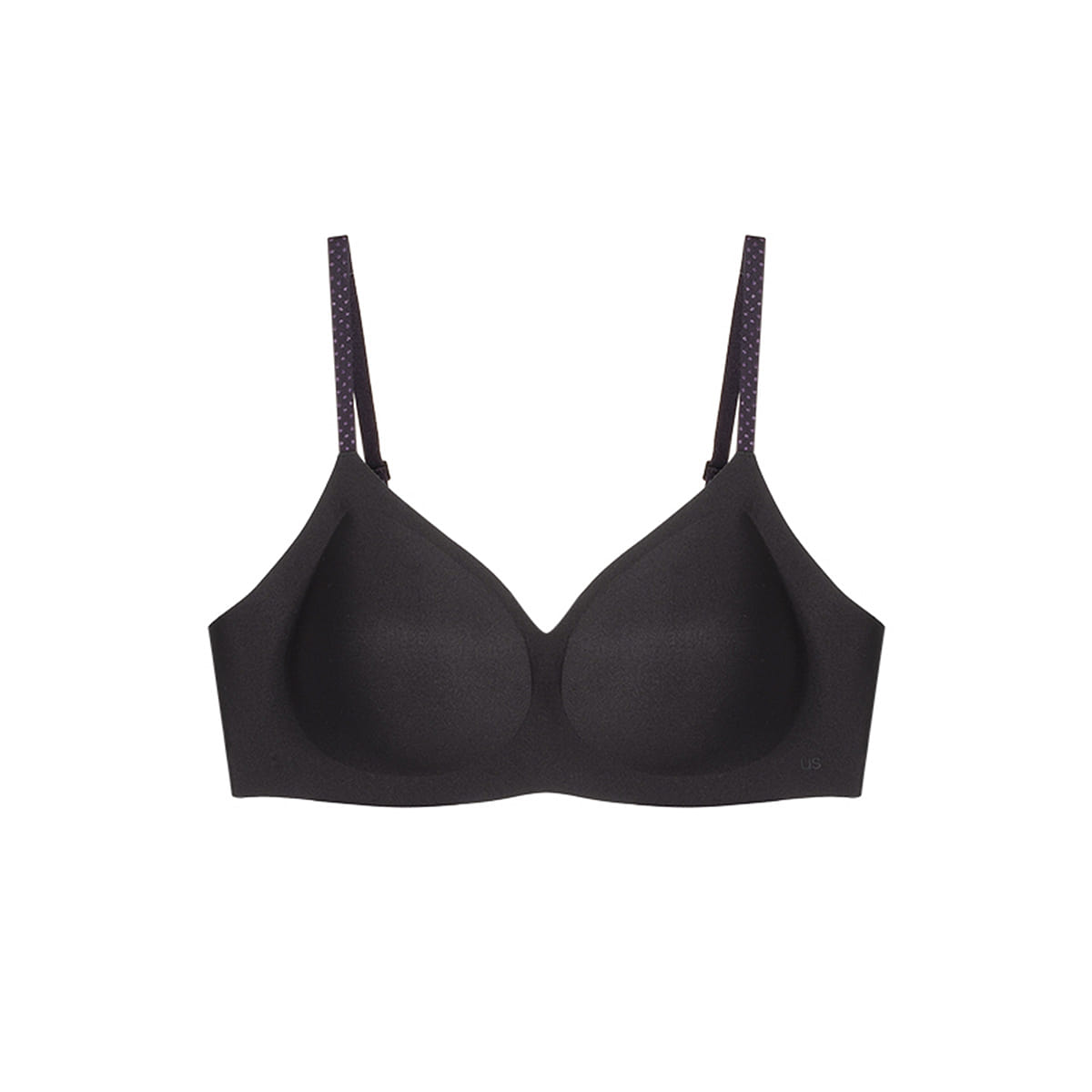 Ubras One size Comfort Mermaid V-Neck Wireless Bra-Black 50 g