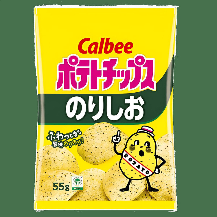Calbee Crispy Potato Chips Seaweed Salt Flavor 55g 55 g