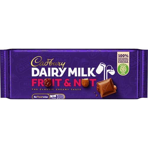 Cadbury Dairy Milk Fruit Nut Milk Chocolate Bar 200 oz