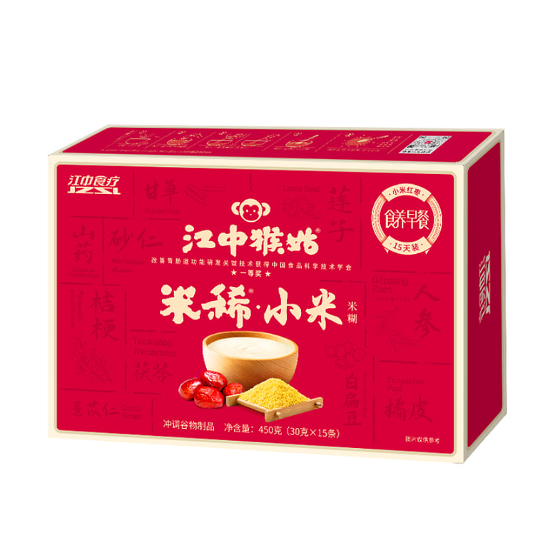 江中猴菇小米红枣米稀养胃代餐 450g*1 盒 450 克