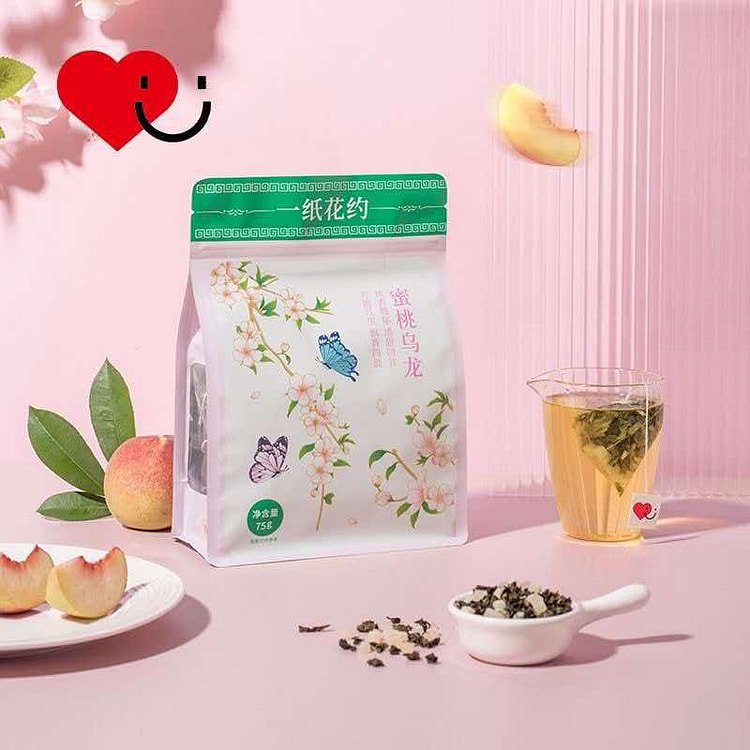 一纸花约蜜桃乌龙茶75g水果茶花果冷泡茶 75 克