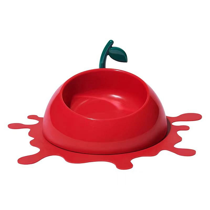 Fruity Pet Bowl Cat Bowl Placemat-Cherry 1Pc 1 each