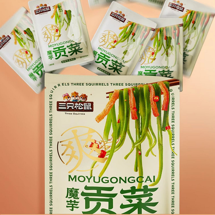三只松鼠 贡菜魔芋魔芋爽即食香辣下饭菜解馋素食品小吃零食200g*1袋