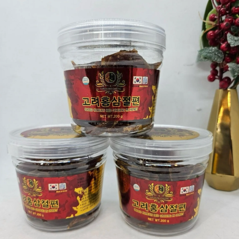 Korean Sliced Red Ginseng In Honey 200g/ 1 Jar 200 그램