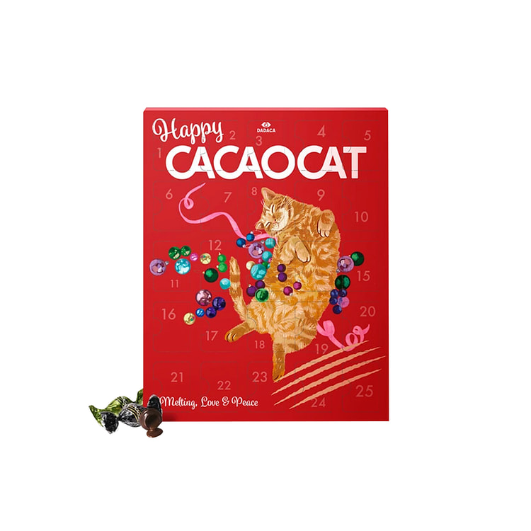 DADACA CACAOCAT Chocolate Cat Advent Calendar for Christmas - 25 Pieces
