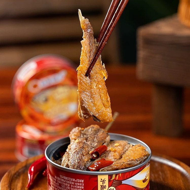 【林家铺子】黄花鱼罐头  即食下饭菜《香辣味》1罐
