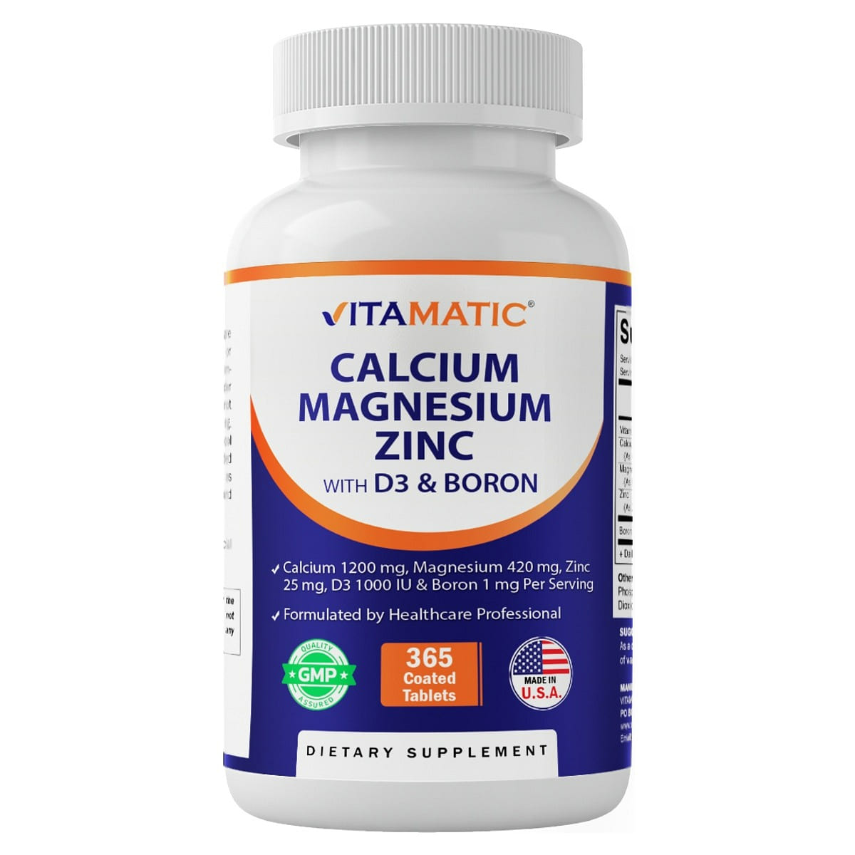 Calcium Magnesium Zinc with D3 & Boron-365Tablets 1 each