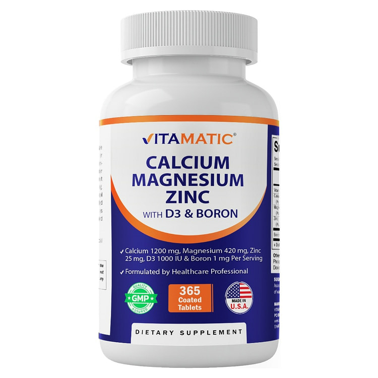 Calcium Magnesium Zinc with D3 & Boron-365Tablets