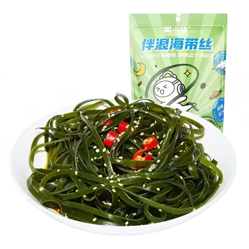 Zhou Heiya kelp silk 160g spicy. 160 g