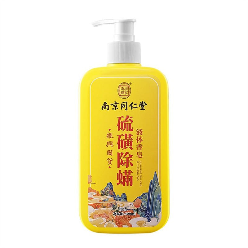 Sulfur liquid soap and anti-mite shower gel deeply 400 ml
