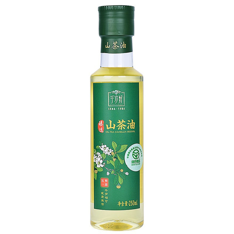 千岁好山茶油绿色食品茶子油一级压榨 250ml 1 盒