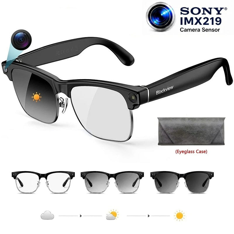 AI Smart Glasses Gradient Lenses Men Women 1 case