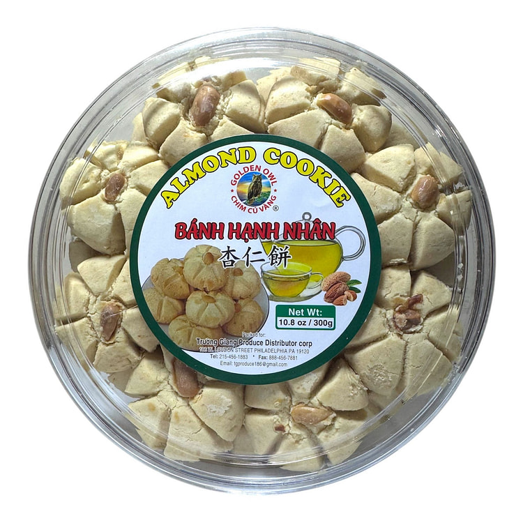 [Golden Owl] Almond Cookies Banh Hanh Nhan 10.8Oz