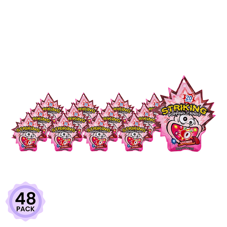 Striking Popping Candy Lychee Flavor 30 g*48 pack