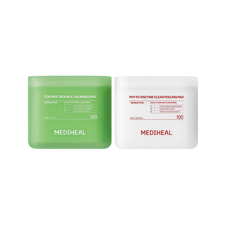 韩国 MEDIHEAL 日夜爽肤棉双件套 控油套装 1 份