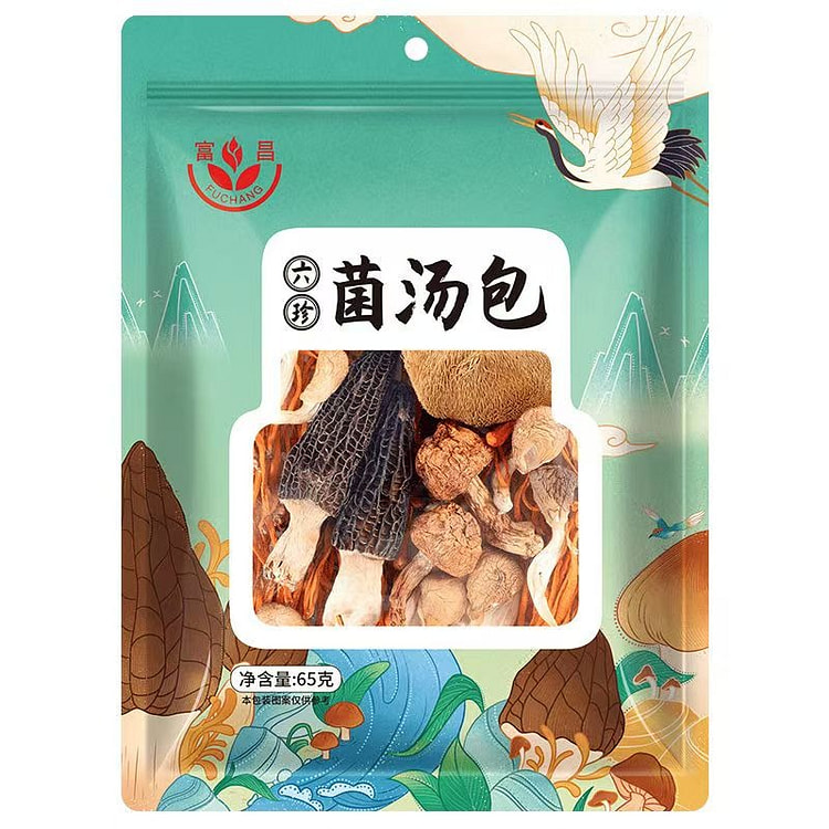 富昌六珍菌汤包65g*2包福建古田干货特产