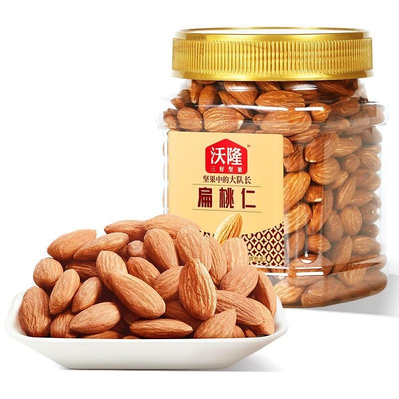 Wolong almond shell-free nuts leisure snacks 350g 1 缶