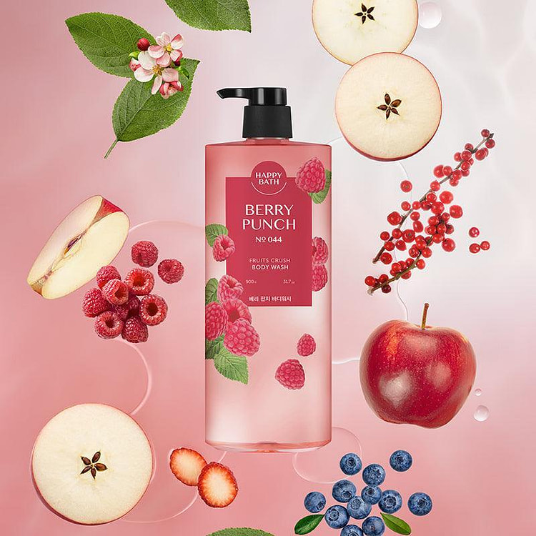 HAPPY BATH FRUIT CRUSH BERRY PUNCH BODY WASH