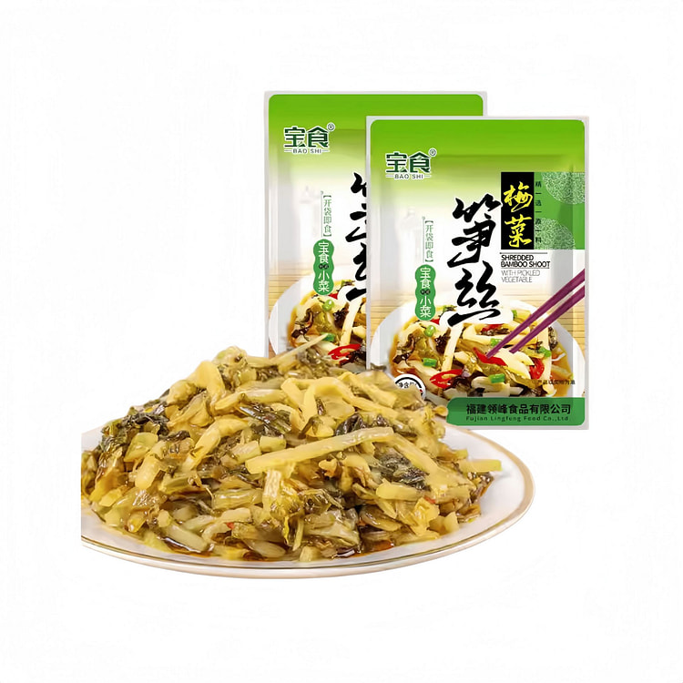 宝食梅菜笋丝咸菜榨菜脆笋原味即食小包装80g*2袋 160 克