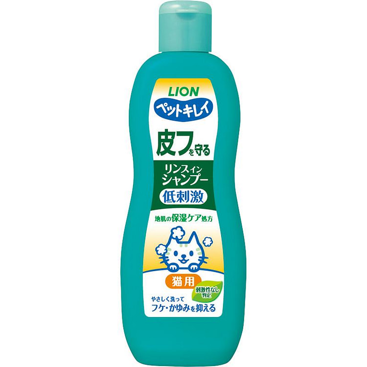 [ライオン] ペットキレイ 皮フを守るリンスインシャンプー愛猫用 フローラルハーブの香り 330ml 1 個