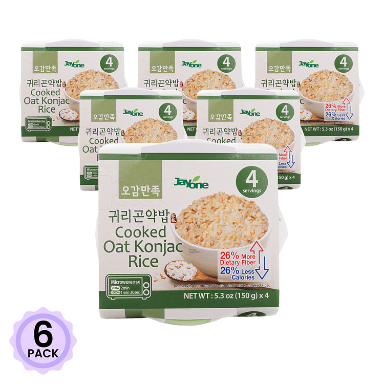 JAYONE 燕麦蒟蒻饭 4盒 5.3 盎司*4 盒*6 包