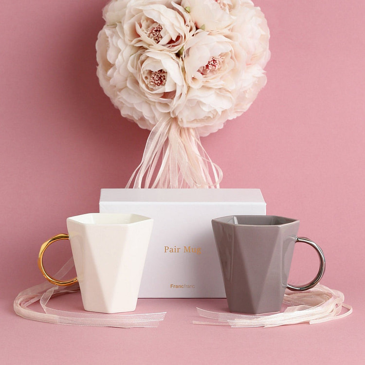 FrancFranc GS Pair Mug ELEGANCE 2 count