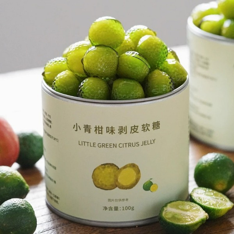 夏午三点青柑剥皮软糖100g*1瓶 100 克