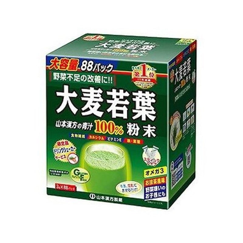 YAMAMOTO KAMPO 山本漢方製薬 大麦若葉粉末100% スティックタイプ 88包 1 個