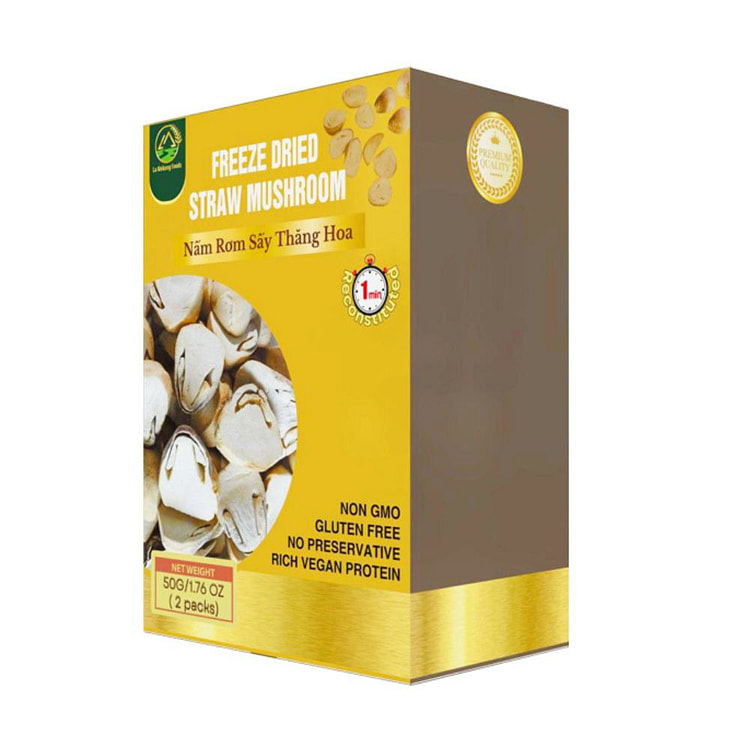 DRIED STRAW MUSHROOM 1 BOX - 2 PACKS 1.76 OZ