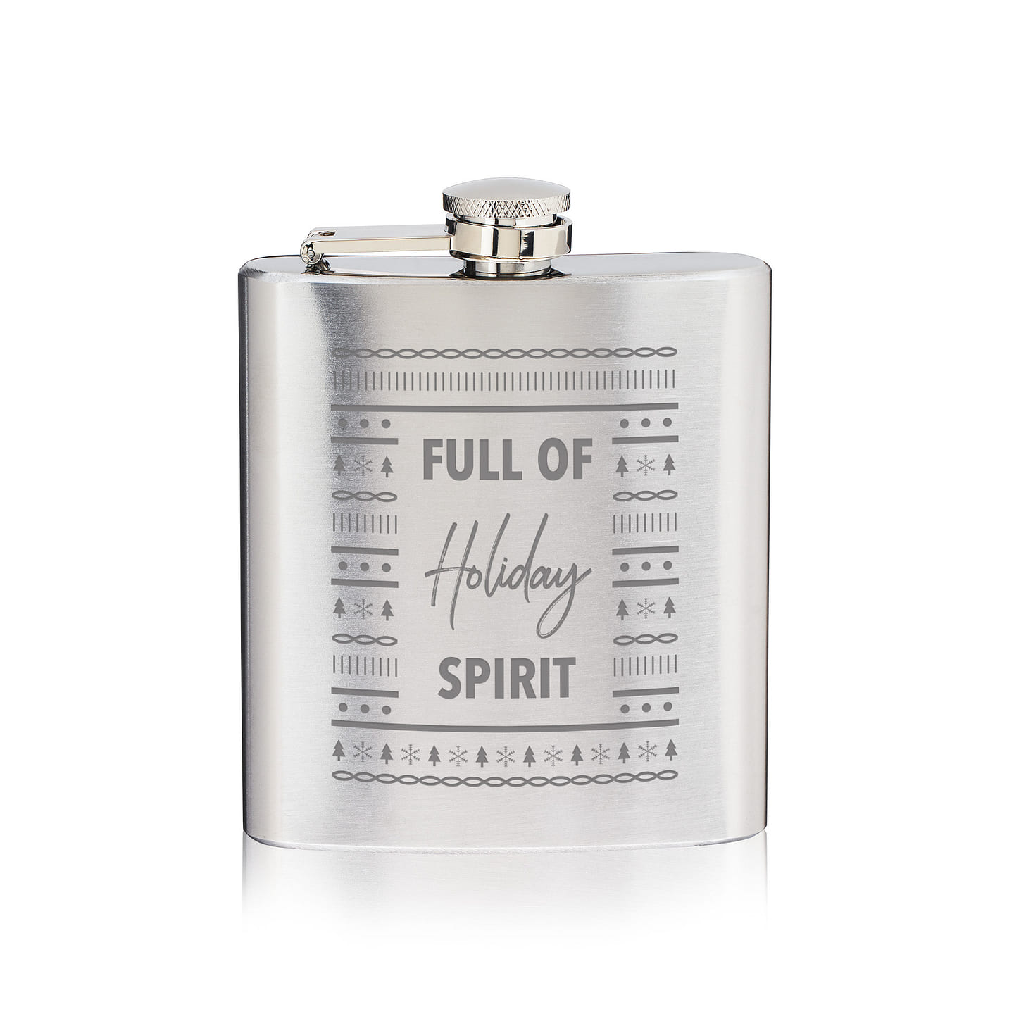 Full of Holiday Spirit Stainless Steel Flask 1 each