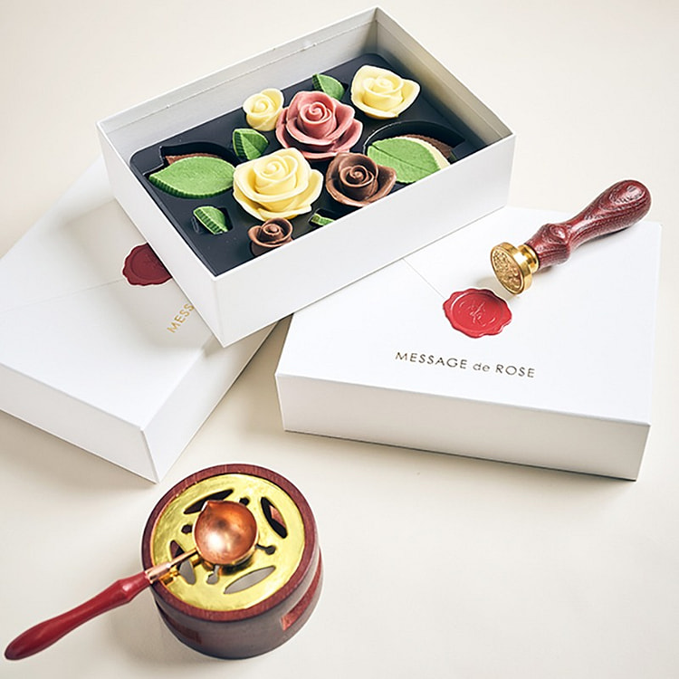 Message de Rose Chocolate Retro Gift Set